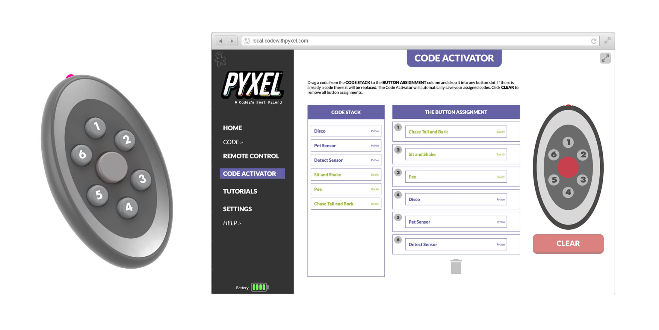 PYXEL UI code activator