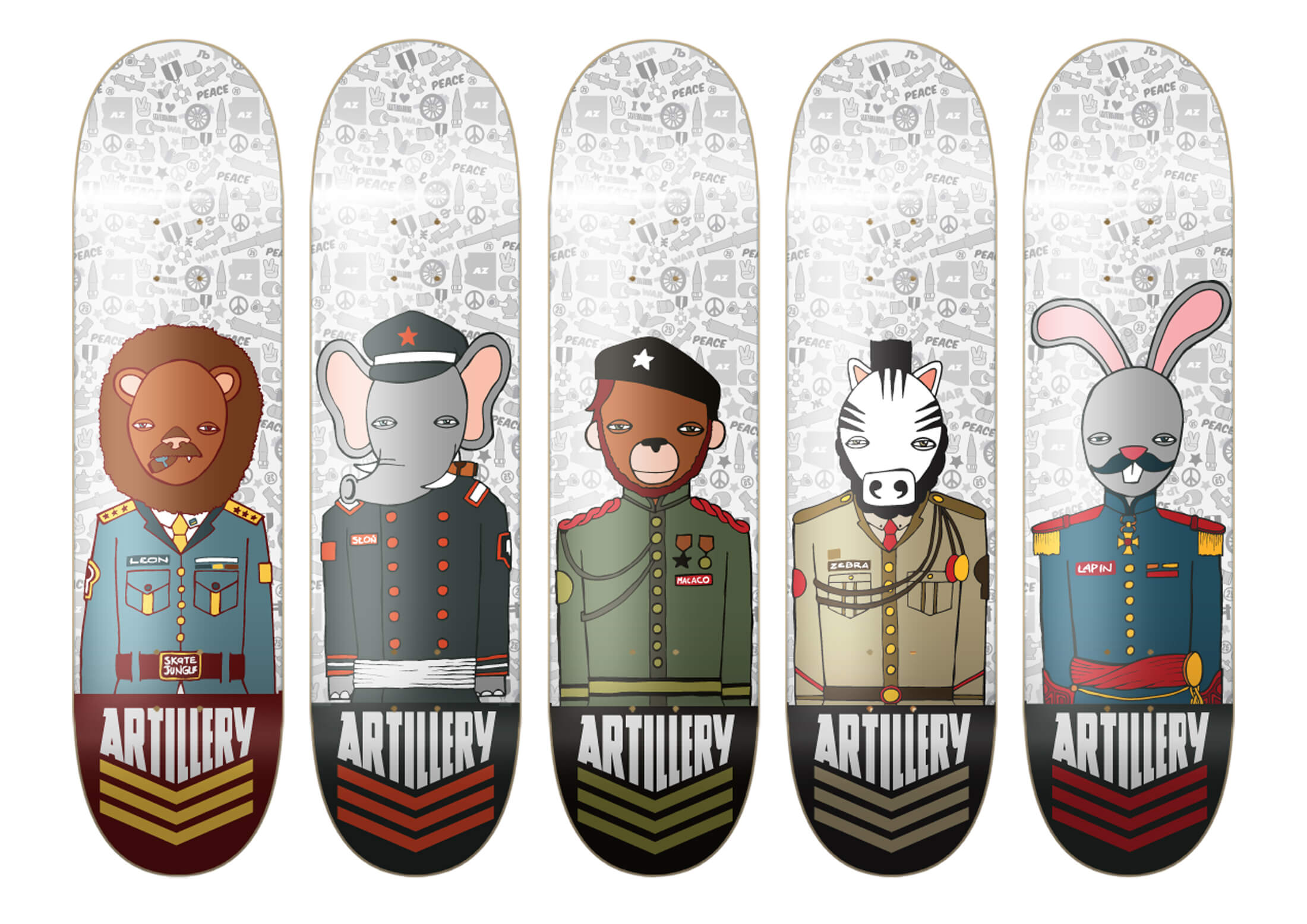 Skateboards artillery